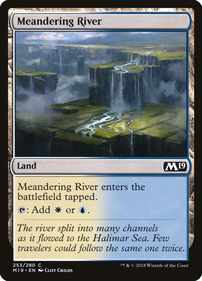 Meandering River [Core Set 2019] MTG Single Magic: The Gathering | Red Claw Gaming