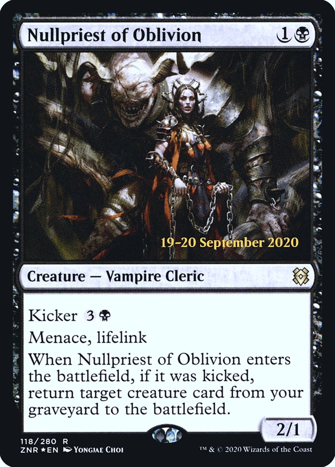 Nullpriest of Oblivion [Zendikar Rising Prerelease Promos] MTG Single Magic: The Gathering | Red Claw Gaming