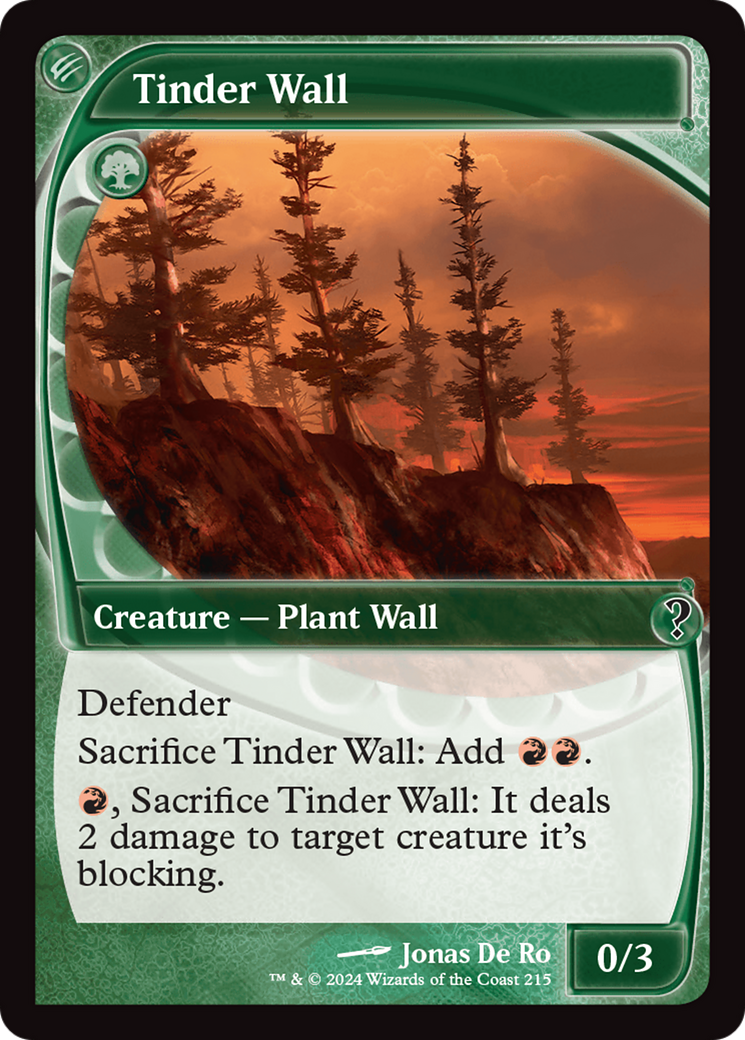Tinder Wall (Future Sight) [Mystery Booster 2] MTG Single Magic: The Gathering | Red Claw Gaming