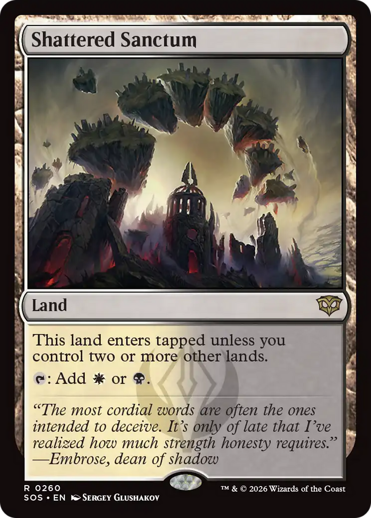 Shattered Sanctum [Secrets of Strixhaven] MTG Single Magic: The Gathering | Red Claw Gaming