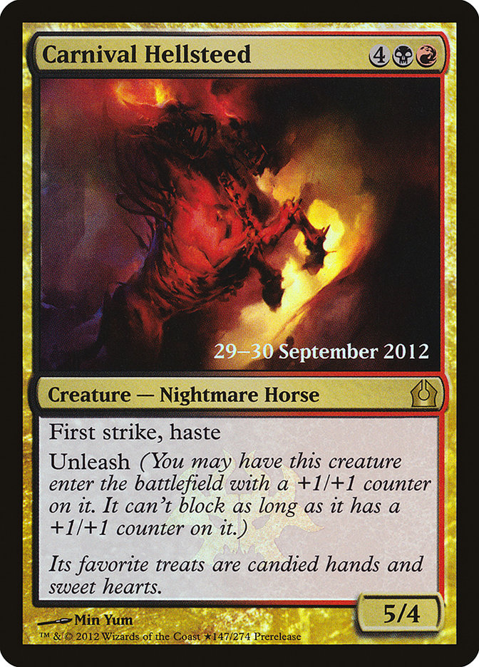 Carnival Hellsteed [Return to Ravnica Prerelease Promos] MTG Single Magic: The Gathering | Red Claw Gaming