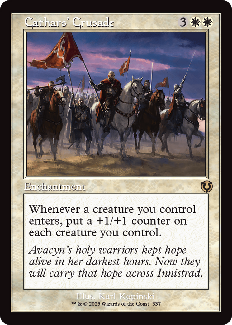 Cathars' Crusade (Retro Frame) [Innistrad Remastered] MTG Single Magic: The Gathering | Red Claw Gaming