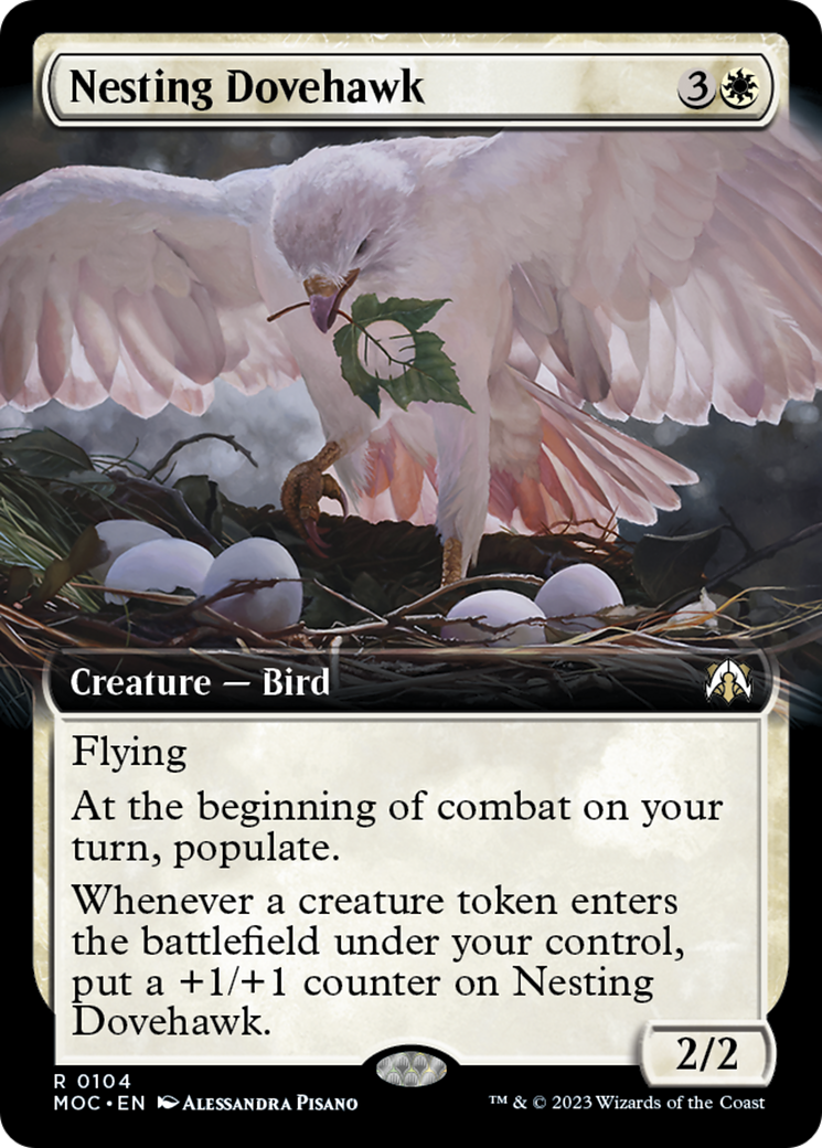 Nesting Dovehawk (Extended Art) [March of the Machine Commander] MTG Single Magic: The Gathering | Red Claw Gaming