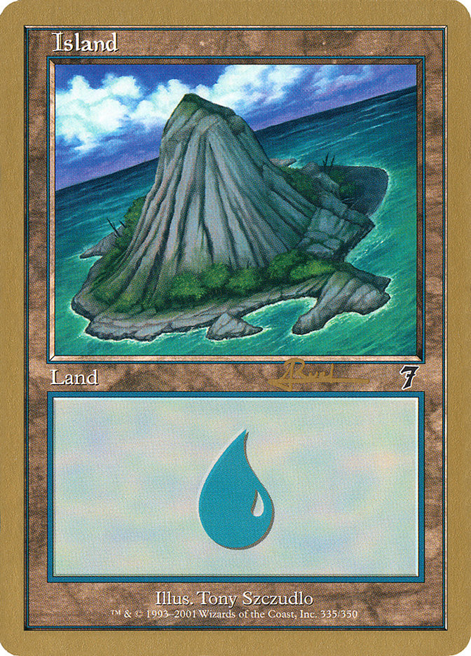 Island (ar335) (Antoine Ruel) [World Championship Decks 2001] MTG Single Magic: The Gathering | Red Claw Gaming