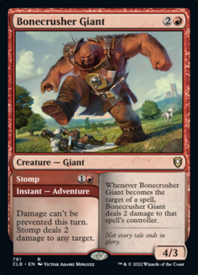 Bonecrusher Giant // Stomp [Commander Legends: Battle for Baldur's Gate] MTG Single Magic: The Gathering | Red Claw Gaming