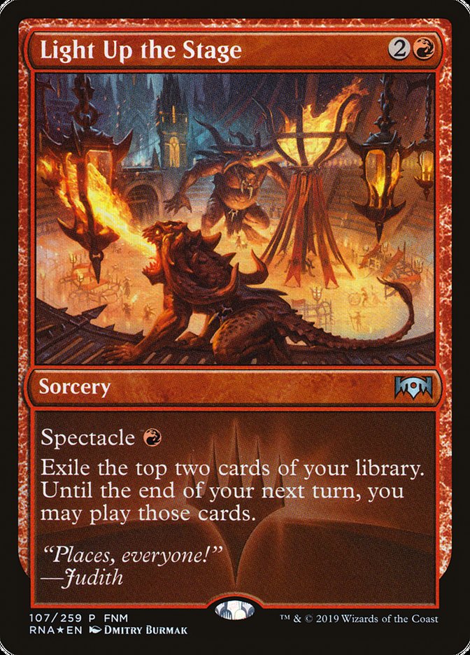 Light Up the Stage (FNM) [Ravnica Allegiance Promos] MTG Single Magic: The Gathering | Red Claw Gaming