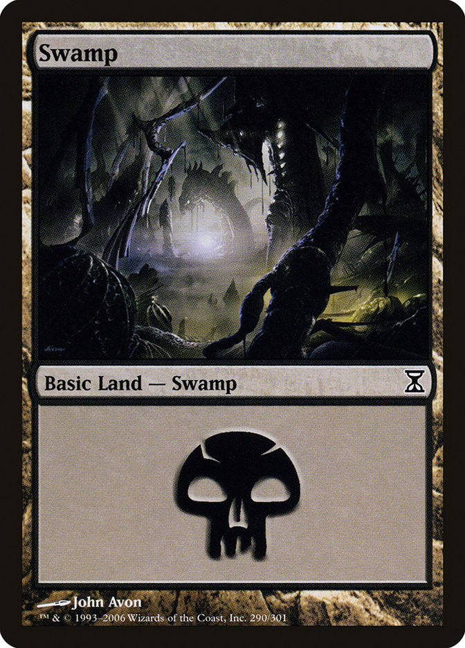Swamp (290) [Time Spiral] MTG Single Magic: The Gathering | Red Claw Gaming