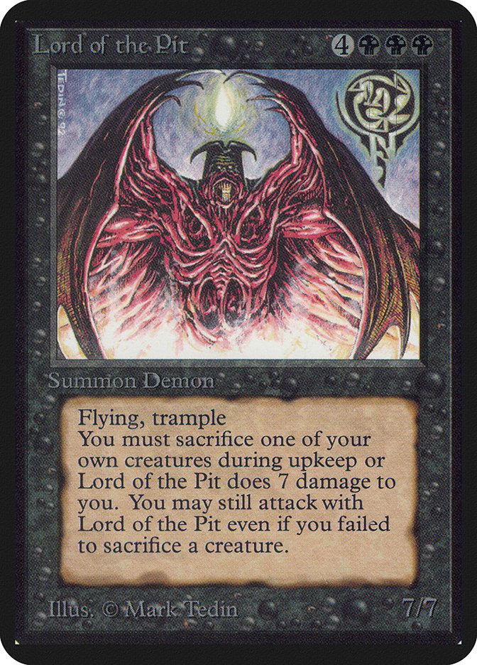Lord of the Pit [Alpha Edition] MTG Single Magic: The Gathering | Red Claw Gaming