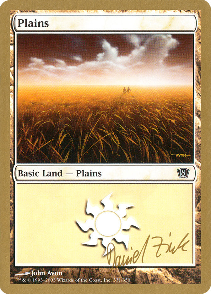Plains (dz331) (Daniel Zink) [World Championship Decks 2003] MTG Single Magic: The Gathering    | Red Claw Gaming