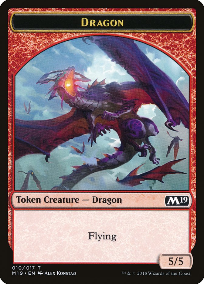 Dragon Token (010/017) [Core Set 2019 Tokens] MTG Single Magic: The Gathering | Red Claw Gaming