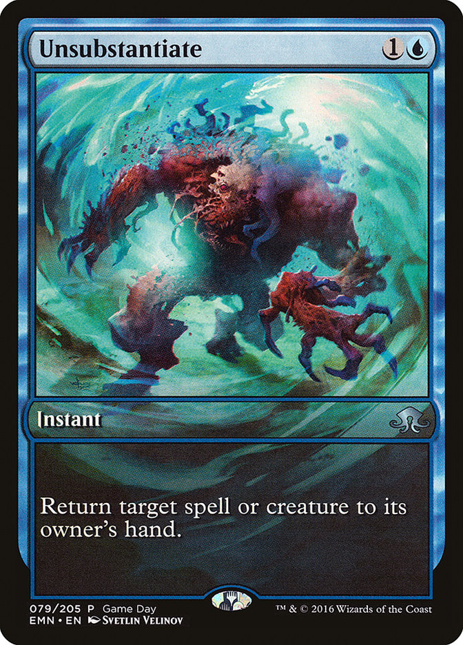 Unsubstantiate (Game Day) [Eldritch Moon Promos] MTG Single Magic: The Gathering | Red Claw Gaming
