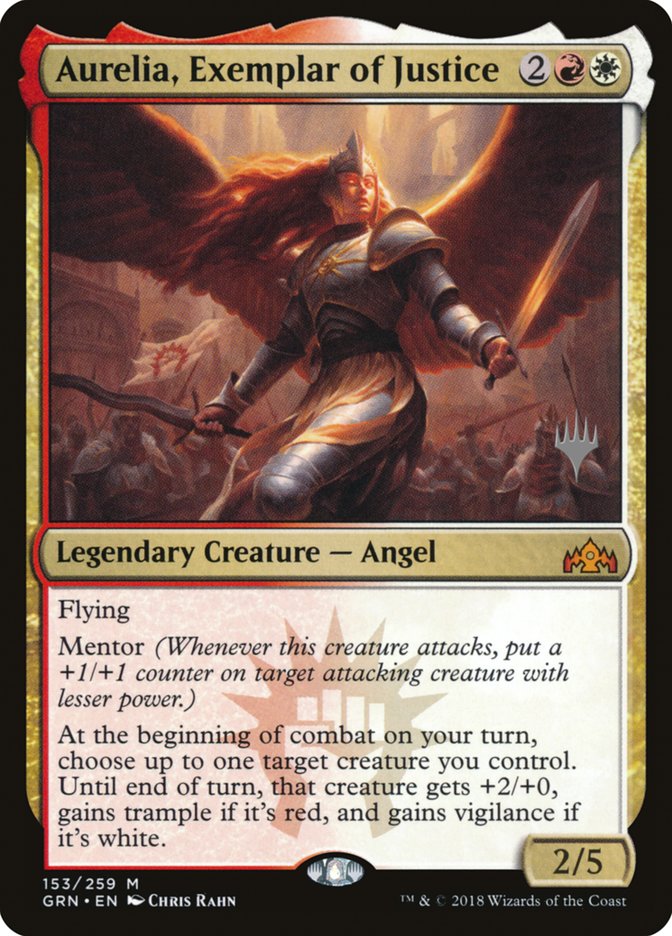 Aurelia, Exemplar of Justice (Promo Pack) [Guilds of Ravnica Promos] MTG Single Magic: The Gathering | Red Claw Gaming