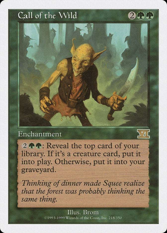 Call of the Wild [Classic Sixth Edition] MTG Single Magic: The Gathering | Red Claw Gaming