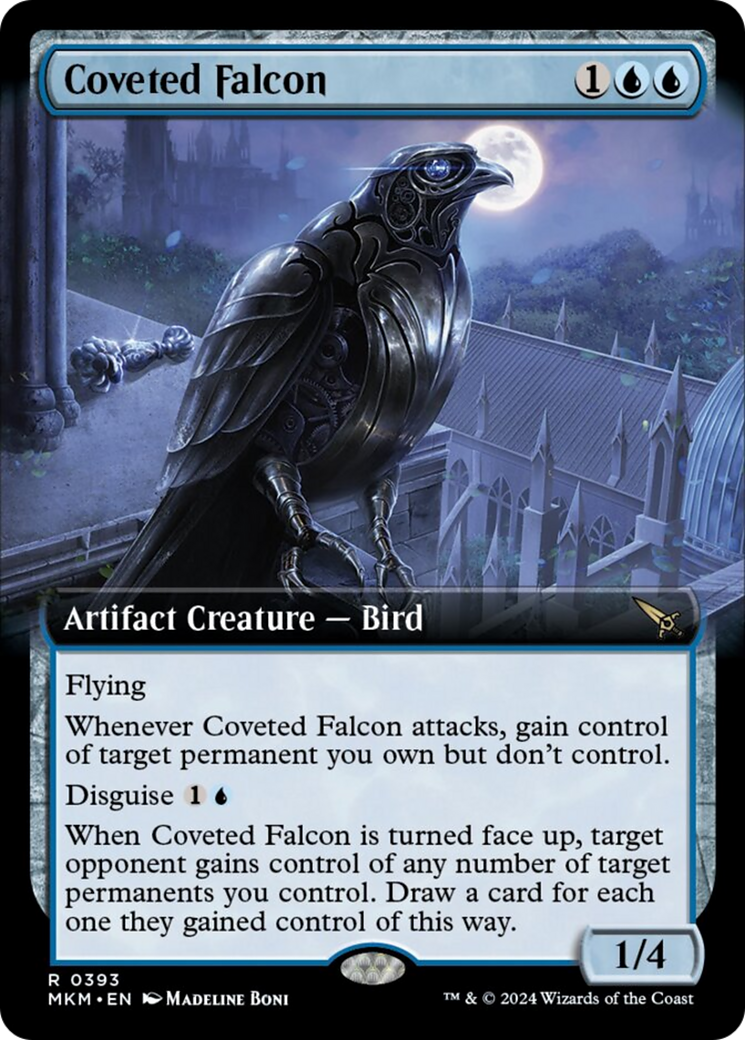 Coveted Falcon (Extended Art) [Murders at Karlov Manor] MTG Single Magic: The Gathering    | Red Claw Gaming
