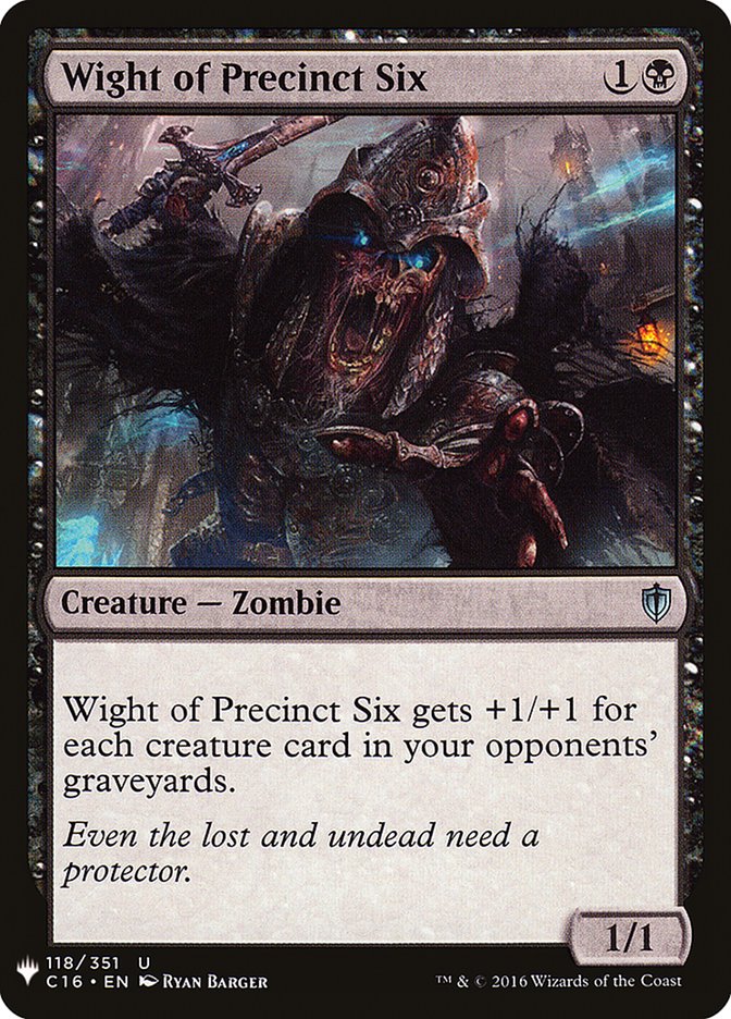 Wight of Precinct Six [Mystery Booster] MTG Single Magic: The Gathering | Red Claw Gaming