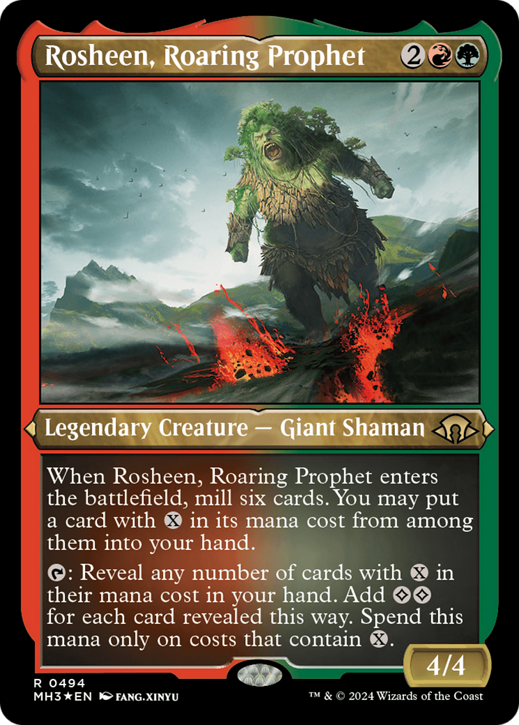 Rosheen, Roaring Prophet (Foil Etched) [Modern Horizons 3] MTG Single Magic: The Gathering | Red Claw Gaming
