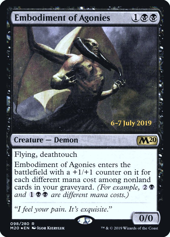 Embodiment of Agonies [Core Set 2020 Prerelease Promos] MTG Single Magic: The Gathering | Red Claw Gaming