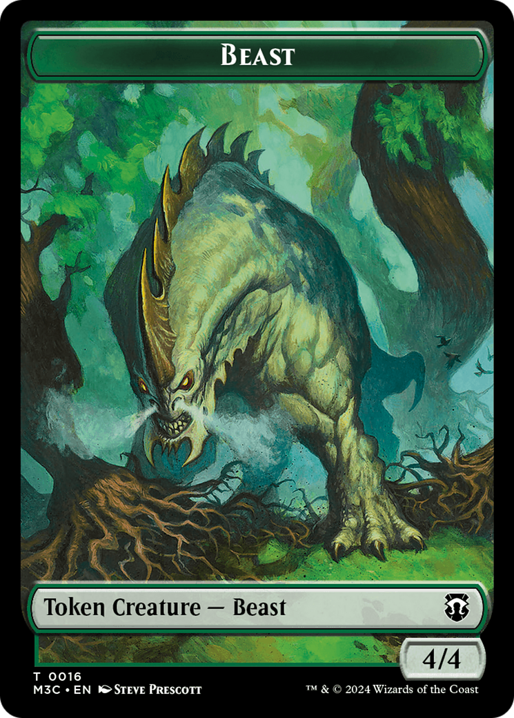 Beast (0016) // Copy Double-Sided Token [Modern Horizons 3 Commander Tokens] MTG Single Magic: The Gathering | Red Claw Gaming