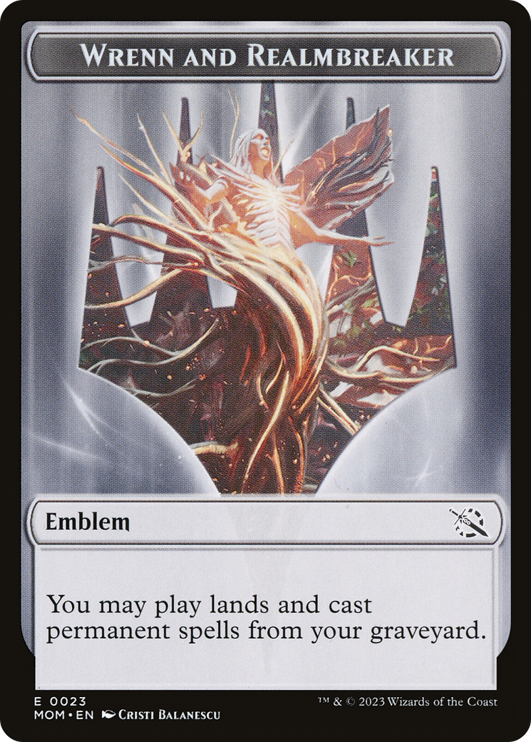 Treasure (21) // Wrenn and Realmbreaker Emblem Double-Sided Token [March of the Machine Tokens] MTG Single Magic: The Gathering | Red Claw Gaming