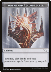 Treasure (21) // Wrenn and Realmbreaker Emblem Double-Sided Token [March of the Machine Tokens] MTG Single Magic: The Gathering | Red Claw Gaming