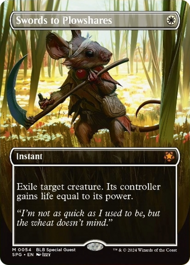 Swords to Plowshares (Borderless) [Bloomburrow Special Guests] MTG Single Magic: The Gathering | Red Claw Gaming