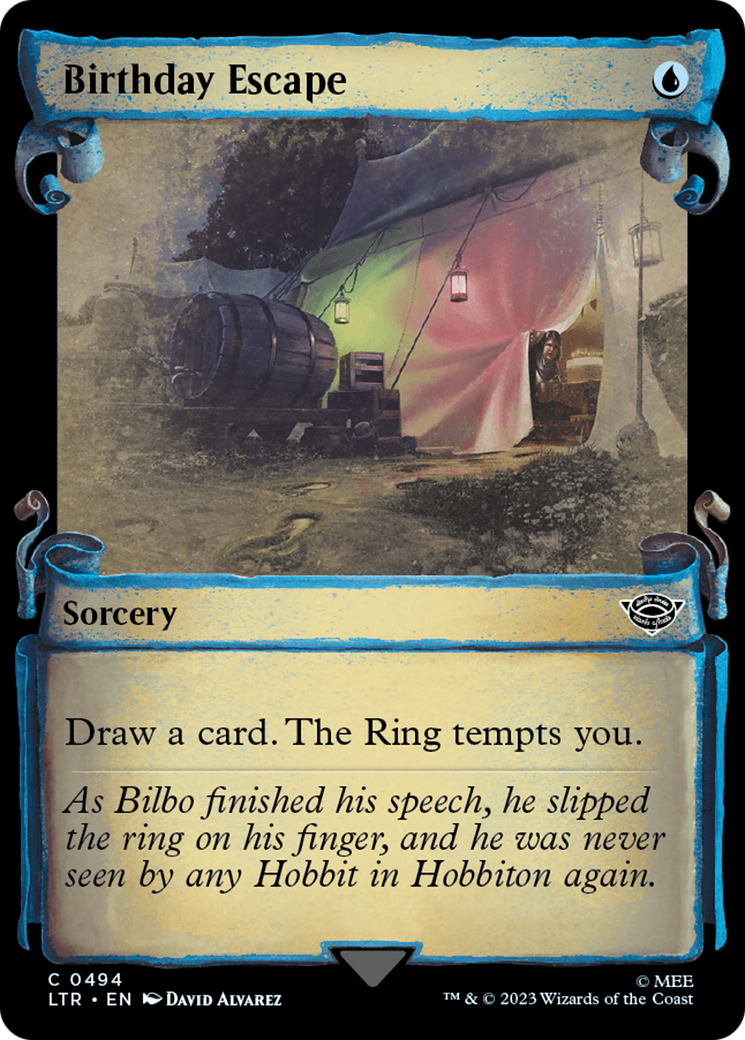 Birthday Escape [The Lord of the Rings: Tales of Middle-Earth Showcase Scrolls] MTG Single Magic: The Gathering | Red Claw Gaming