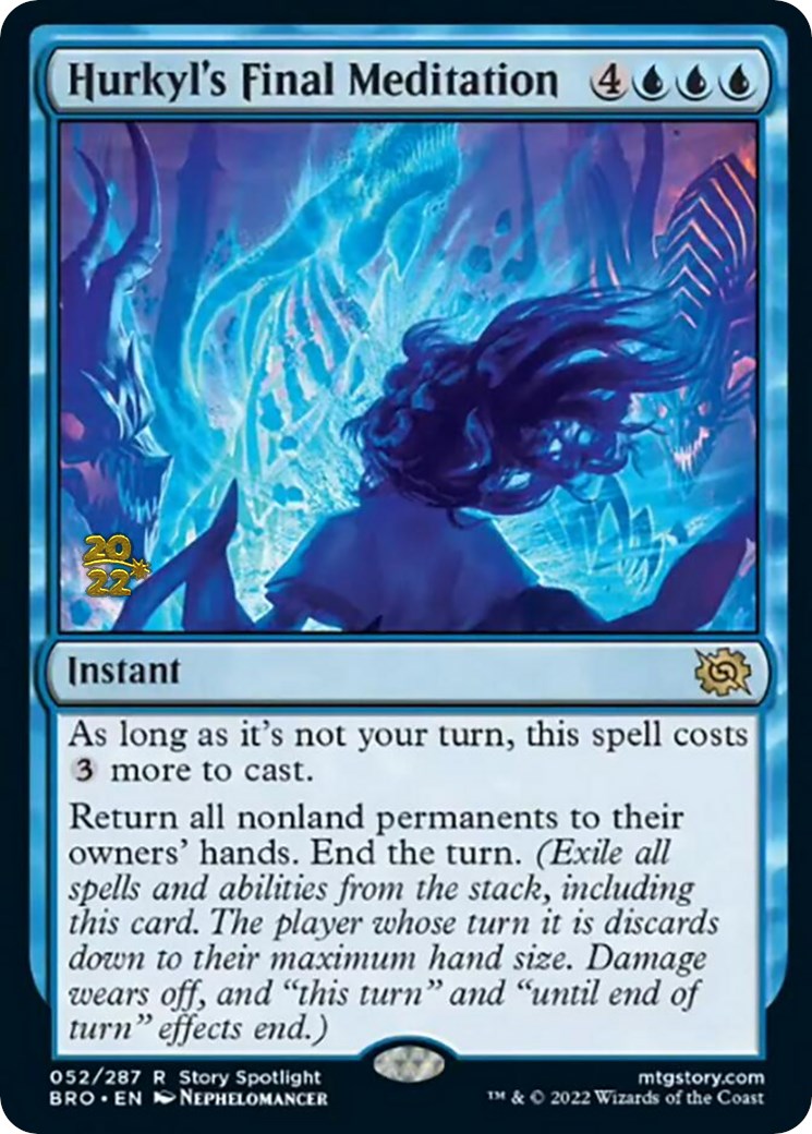 Hurkyl's Final Meditation [The Brothers' War Prerelease Promos] MTG Single Magic: The Gathering | Red Claw Gaming