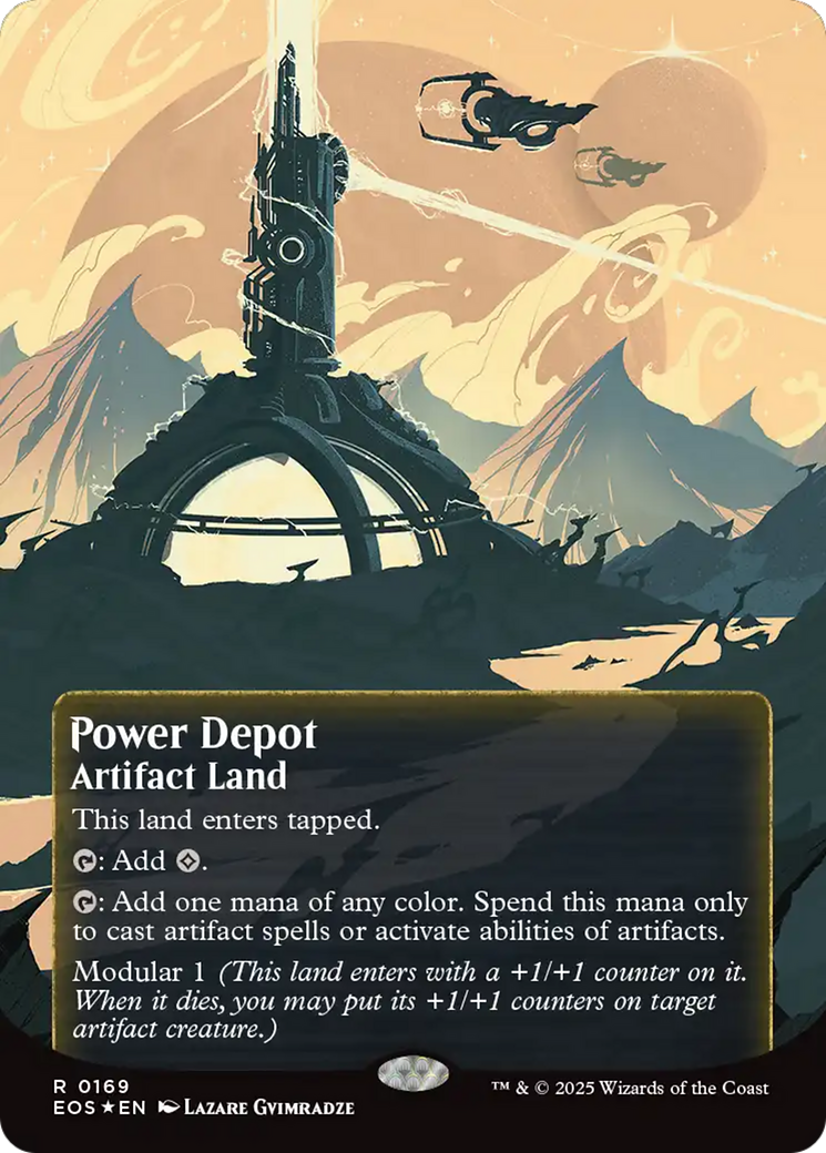Power Depot (0169) (Borderless) (Galaxy Foil) [Edge of Eternities: Stellar Sights] MTG Single Magic: The Gathering | Red Claw Gaming
