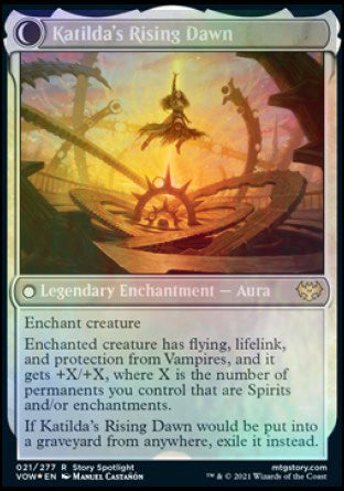 Katilda, Dawnhart Martyr // Katilda's Rising Dawn [Innistrad: Crimson Vow Prerelease Promos] MTG Single Magic: The Gathering | Red Claw Gaming