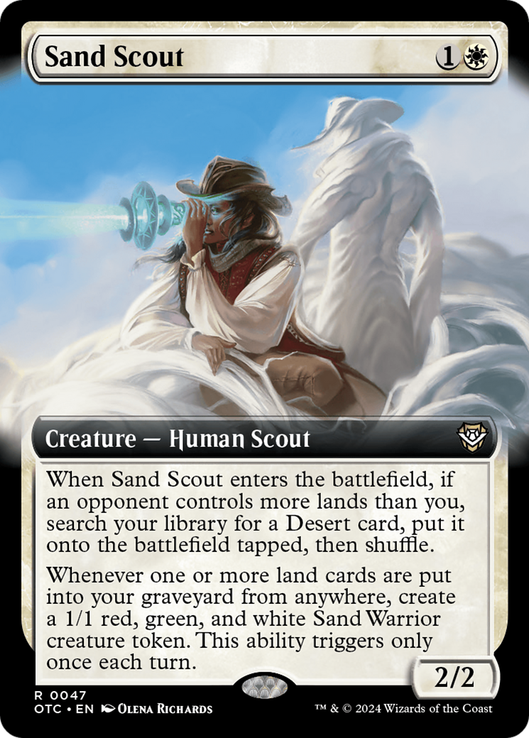 Sand Scout (Extended Art) [Outlaws of Thunder Junction Commander] MTG Single Magic: The Gathering | Red Claw Gaming
