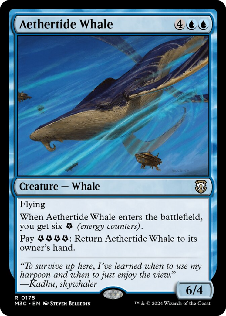Aethertide Whale (Ripple Foil) [Modern Horizons 3 Commander] MTG Single Magic: The Gathering | Red Claw Gaming