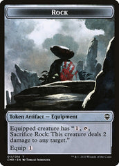 Elf Warrior // Rock Double-Sided Token [Commander Legends Tokens] MTG Single Magic: The Gathering | Red Claw Gaming