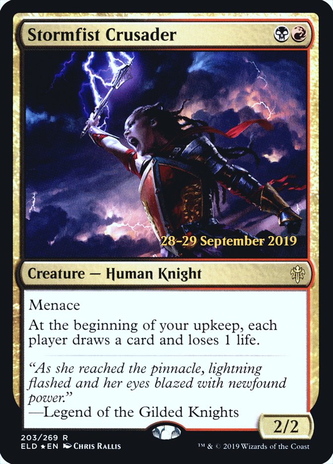 Stormfist Crusader [Throne of Eldraine Prerelease Promos] MTG Single Magic: The Gathering | Red Claw Gaming