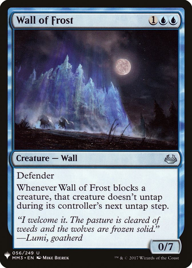 Wall of Frost [Mystery Booster] MTG Single Magic: The Gathering | Red Claw Gaming