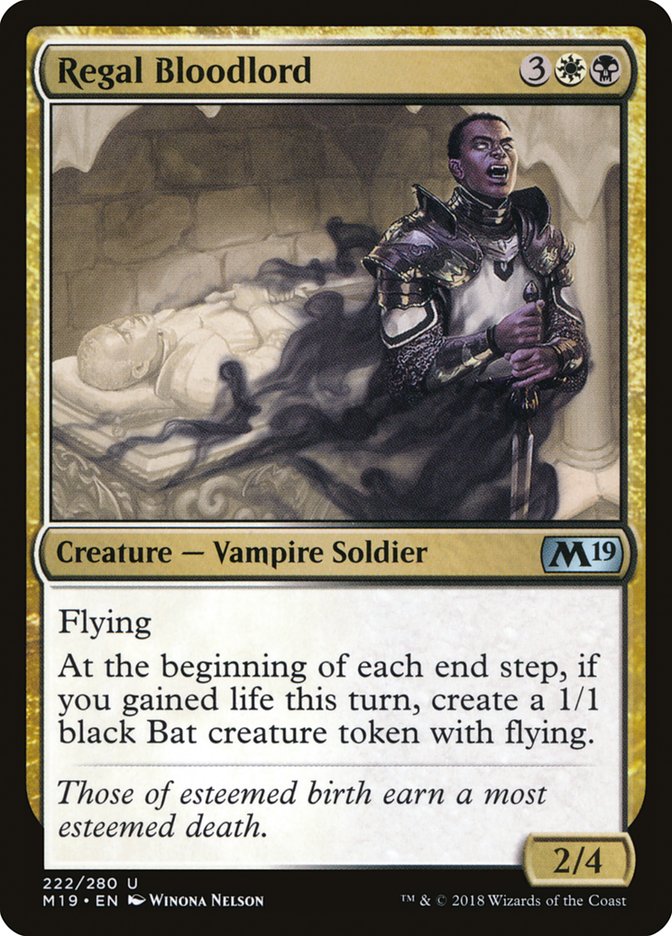 Regal Bloodlord [Core Set 2019] MTG Single Magic: The Gathering | Red Claw Gaming
