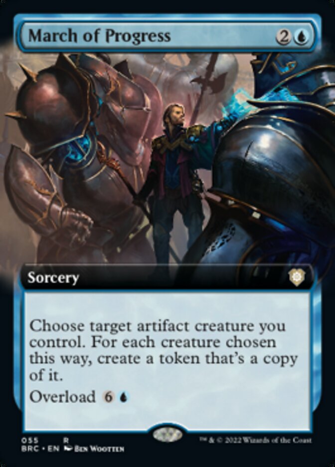 March of Progress (Extended Art) [The Brothers' War Commander] MTG Single Magic: The Gathering | Red Claw Gaming