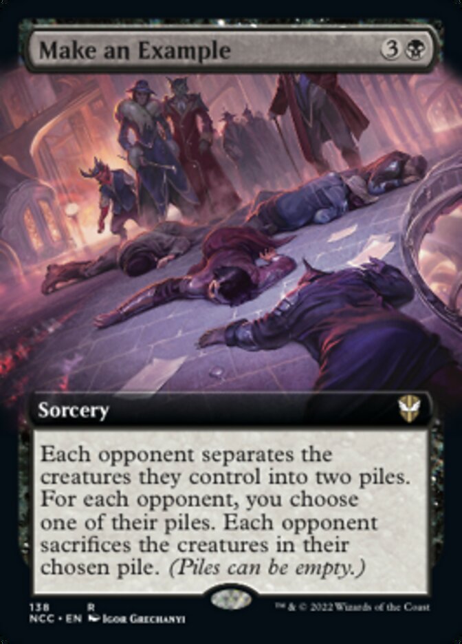 Make an Example (Extended Art) [Streets of New Capenna Commander] MTG Single Magic: The Gathering | Red Claw Gaming