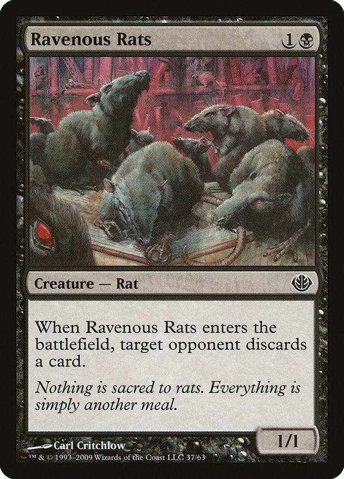Ravenous Rats [Duel Decks: Garruk vs. Liliana] MTG Single Magic: The Gathering | Red Claw Gaming