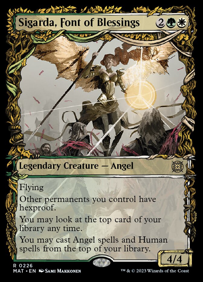 Sigarda, Font of Blessings (Showcase Halo Foil) [March of the Machine: The Aftermath] MTG Single Magic: The Gathering | Red Claw Gaming