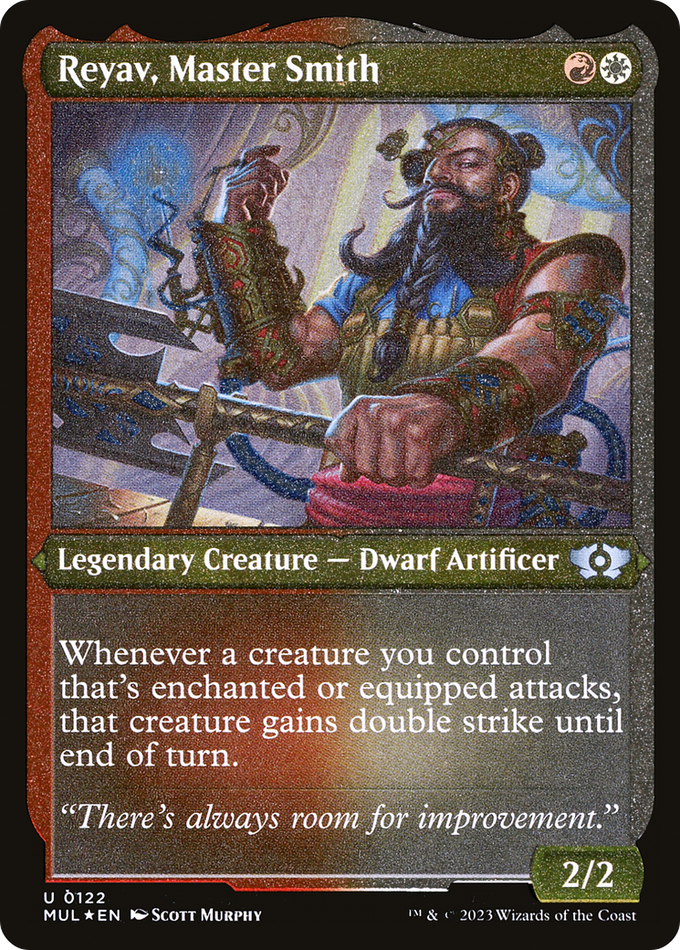 Reyav, Master Smith (Foil Etched) [Multiverse Legends] MTG Single Magic: The Gathering | Red Claw Gaming