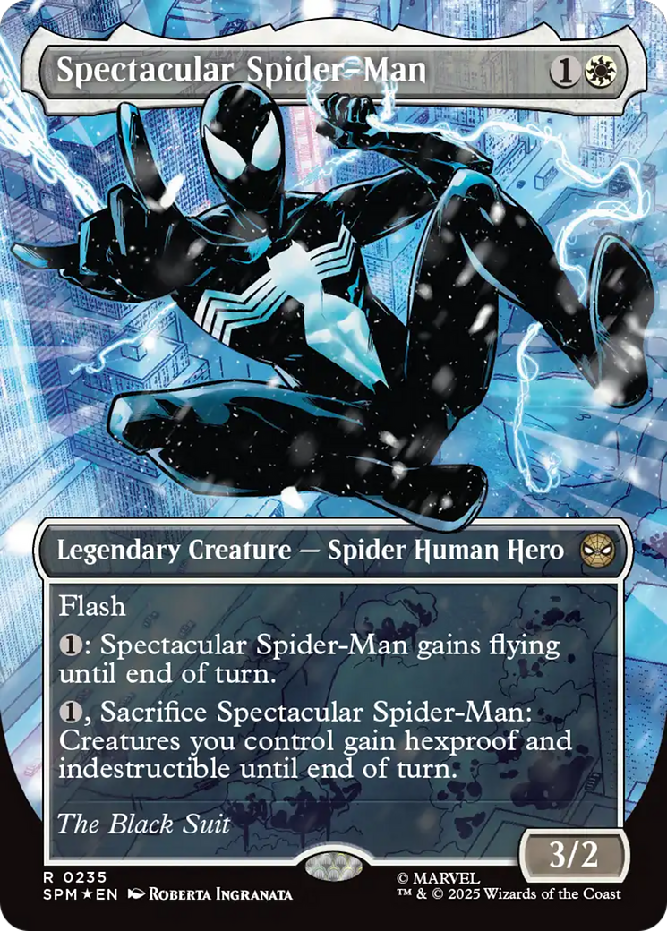 Spectacular Spider-Man (0235) (Borderless) (Textured Foil) [Marvel's Spider-Man] MTG Single Magic: The Gathering | Red Claw Gaming