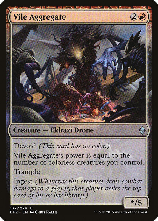 Vile Aggregate [Battle for Zendikar] MTG Single Magic: The Gathering | Red Claw Gaming