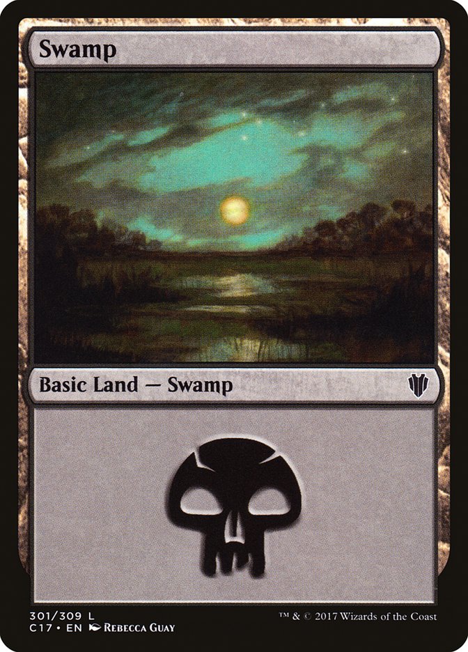 Swamp (301) [Commander 2017] MTG Single Magic: The Gathering | Red Claw Gaming