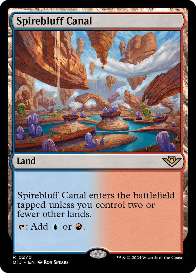 Spirebluff Canal [Outlaws of Thunder Junction] MTG Single Magic: The Gathering    | Red Claw Gaming