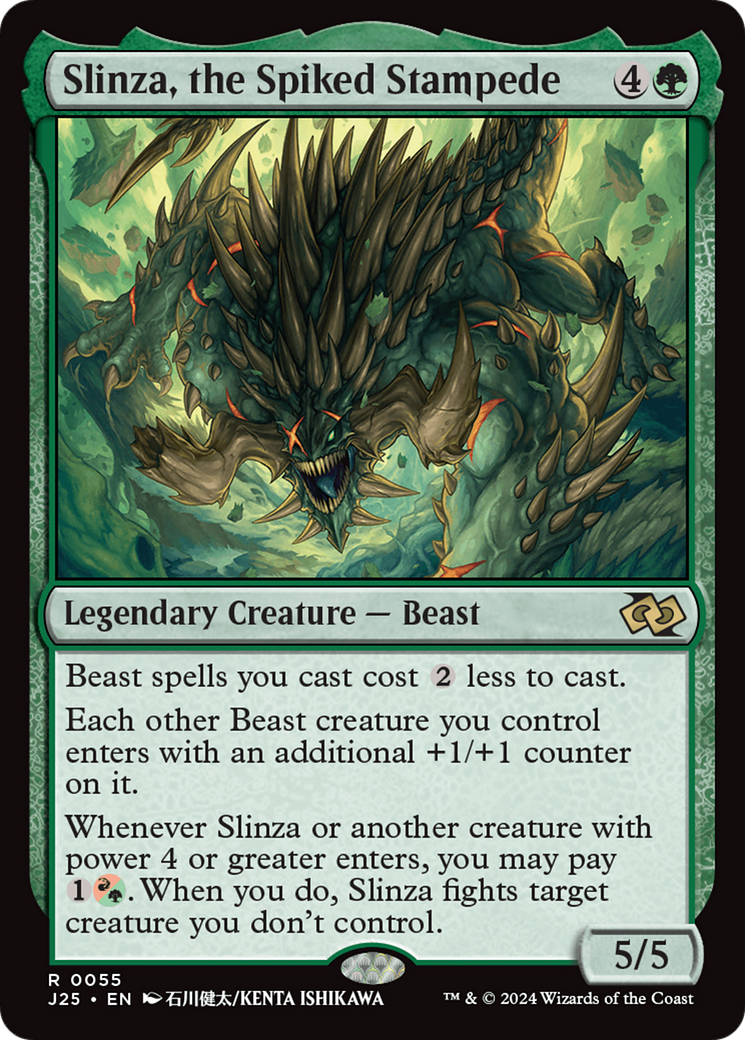 Slinza, the Spiked Stampede (Anime) [Foundations Jumpstart] MTG Single Magic: The Gathering | Red Claw Gaming