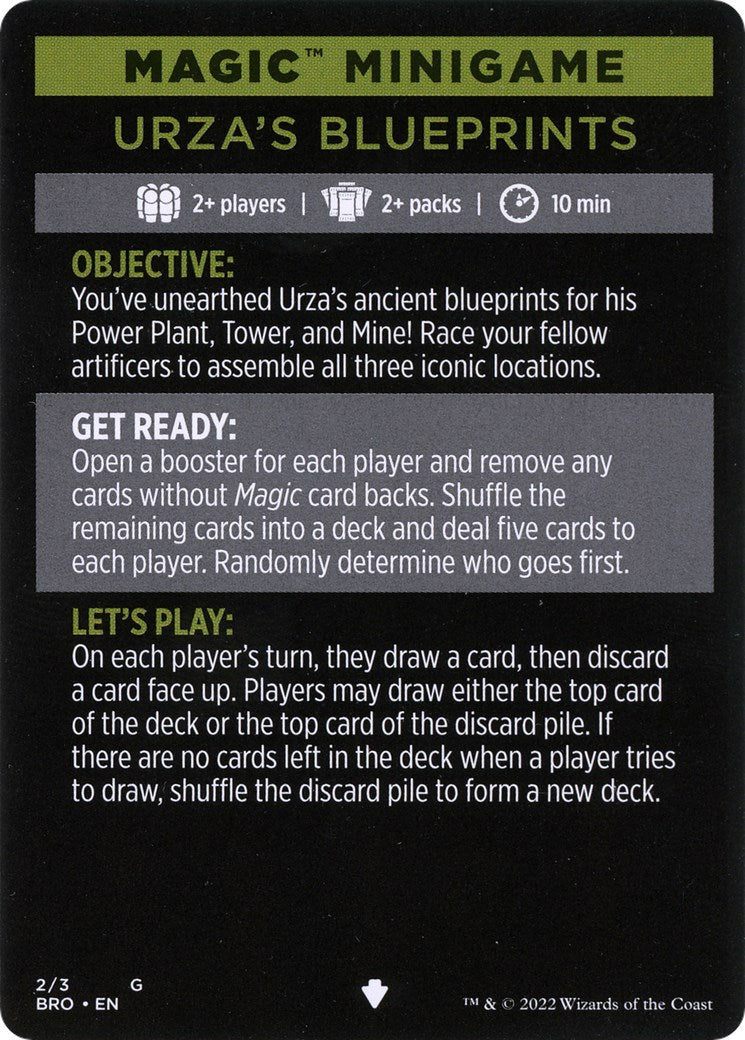 Urza's Blueprints (Magic Minigame) [The Brothers' War Minigame] MTG Single Magic: The Gathering | Red Claw Gaming