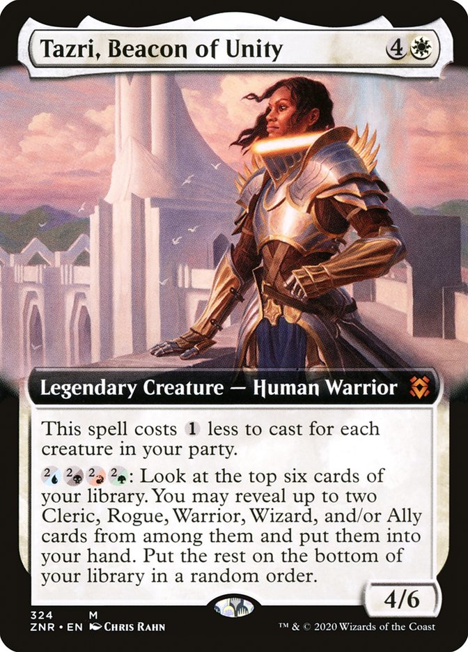 Tazri, Beacon of Unity (Extended Art) [Zendikar Rising] MTG Single Magic: The Gathering | Red Claw Gaming