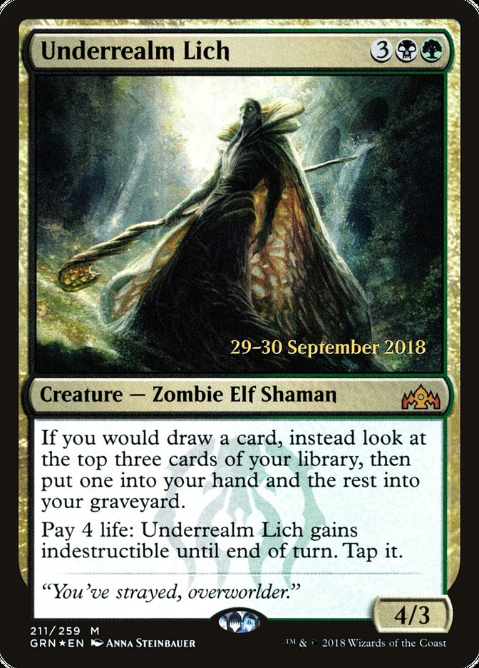 Underrealm Lich [Guilds of Ravnica Prerelease Promos] MTG Single Magic: The Gathering | Red Claw Gaming