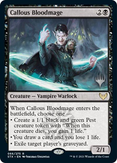 Callous Bloodmage (Promo Pack) [Strixhaven: School of Mages Promos] MTG Single Magic: The Gathering | Red Claw Gaming
