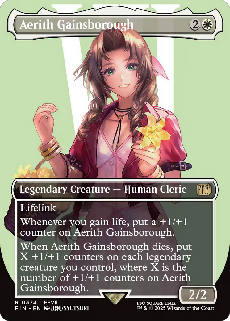 Aerith Gainsborough (Borderless) [FINAL FANTASY] MTG Single Magic: The Gathering | Red Claw Gaming